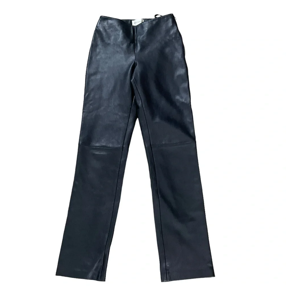 Hugo Buscati Collection Vintage Lined Black 100% leather Pants size 6T
